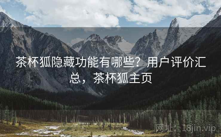 茶杯狐隐藏功能有哪些?用户评价汇总,茶杯狐主页 茶杯狐隐藏功能有哪些?用户评价汇总,茶杯狐主页